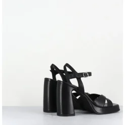 Best GARRICE LAB Sandales talon haut à plateforme en cuir - SUMA3 FULAR NERO NOIR