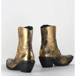 Best FAUZIAN JEUNESSE Santiags en cuir métallisé doré - 3857 SUPER ORO DORE