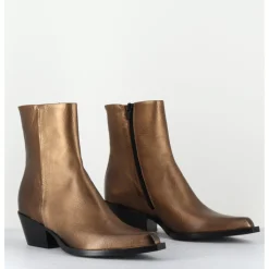 New GARRICE LAB Santiags en cuir métallisé - SEBER2 PEGASUS GOLD DORE