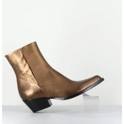 New GARRICE LAB Santiags en cuir métallisé - SEBER2 PEGASUS GOLD DORE