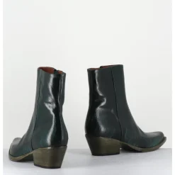 Outlet GARRICE LAB Santiags en cuir usé - SEBER3 MORODER BOTTIGLIA VERT