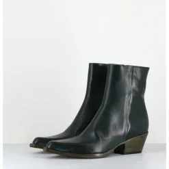 Outlet GARRICE LAB Santiags en cuir usé - SEBER3 MORODER BOTTIGLIA VERT
