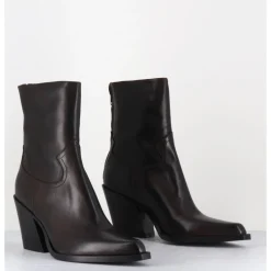 GARRICE LAB Santiags talon haut en cuir souple - DESA24 FULAR T MORO MARRON