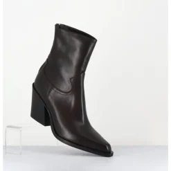 GARRICE LAB Santiags talon haut en cuir souple - DESA24 FULAR T MORO MARRON