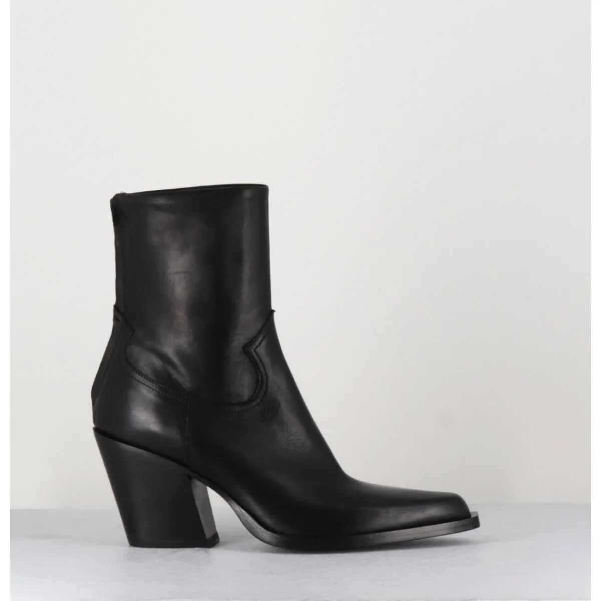 Outlet GARRICE LAB Santiags talon haut en cuir souple - DESI24 FULAR NERO NOIR