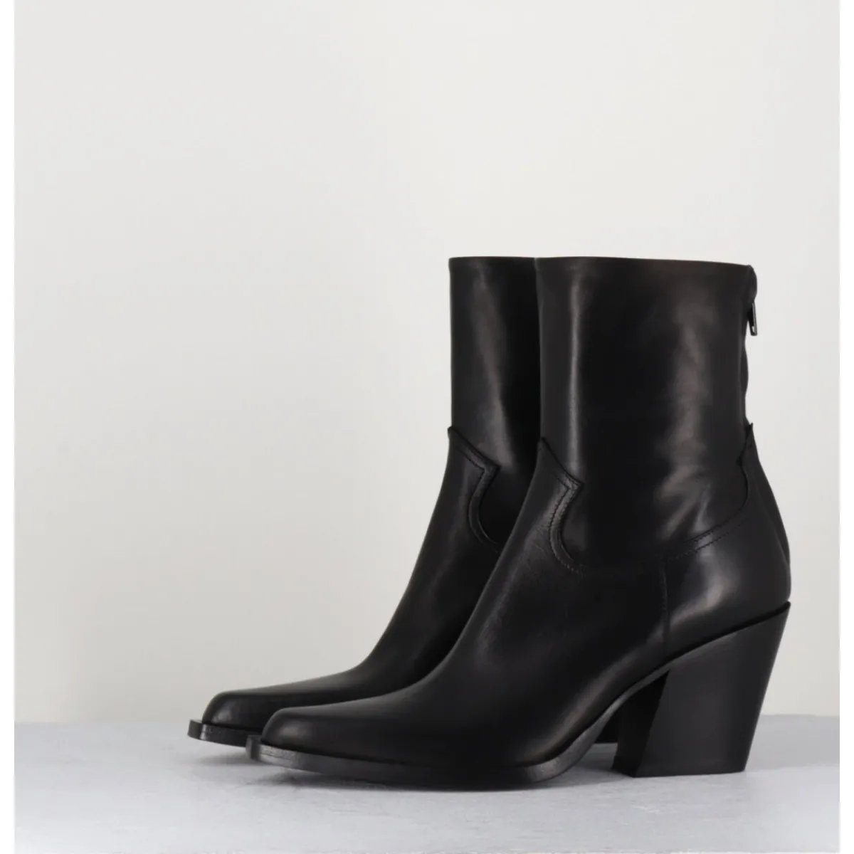 Outlet GARRICE LAB Santiags talon haut en cuir souple - DESI24 FULAR NERO NOIR