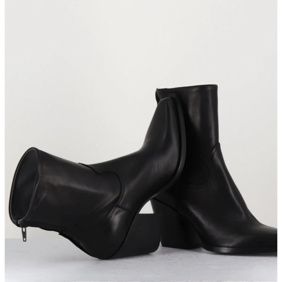 Outlet GARRICE LAB Santiags talon haut en cuir souple - DESI24 FULAR NERO NOIR