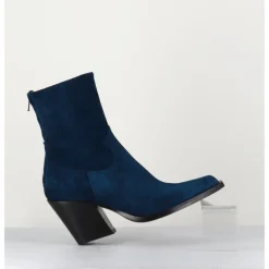 Sale GARRICE LAB Santiags talon haut en daim - DESI CHELIN BLU BLEU