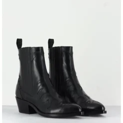 Best SARTORE - Bottines santiags en cuir SR3422N NOIR