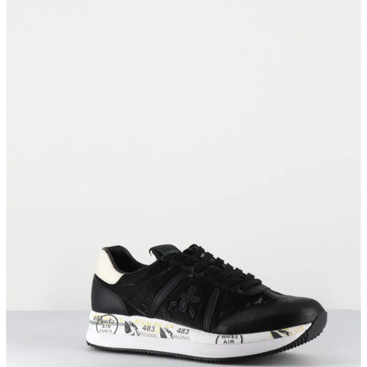 PREMIATA Sneakers double semelle en cuir & toile s - CONNY 4821 NOIR