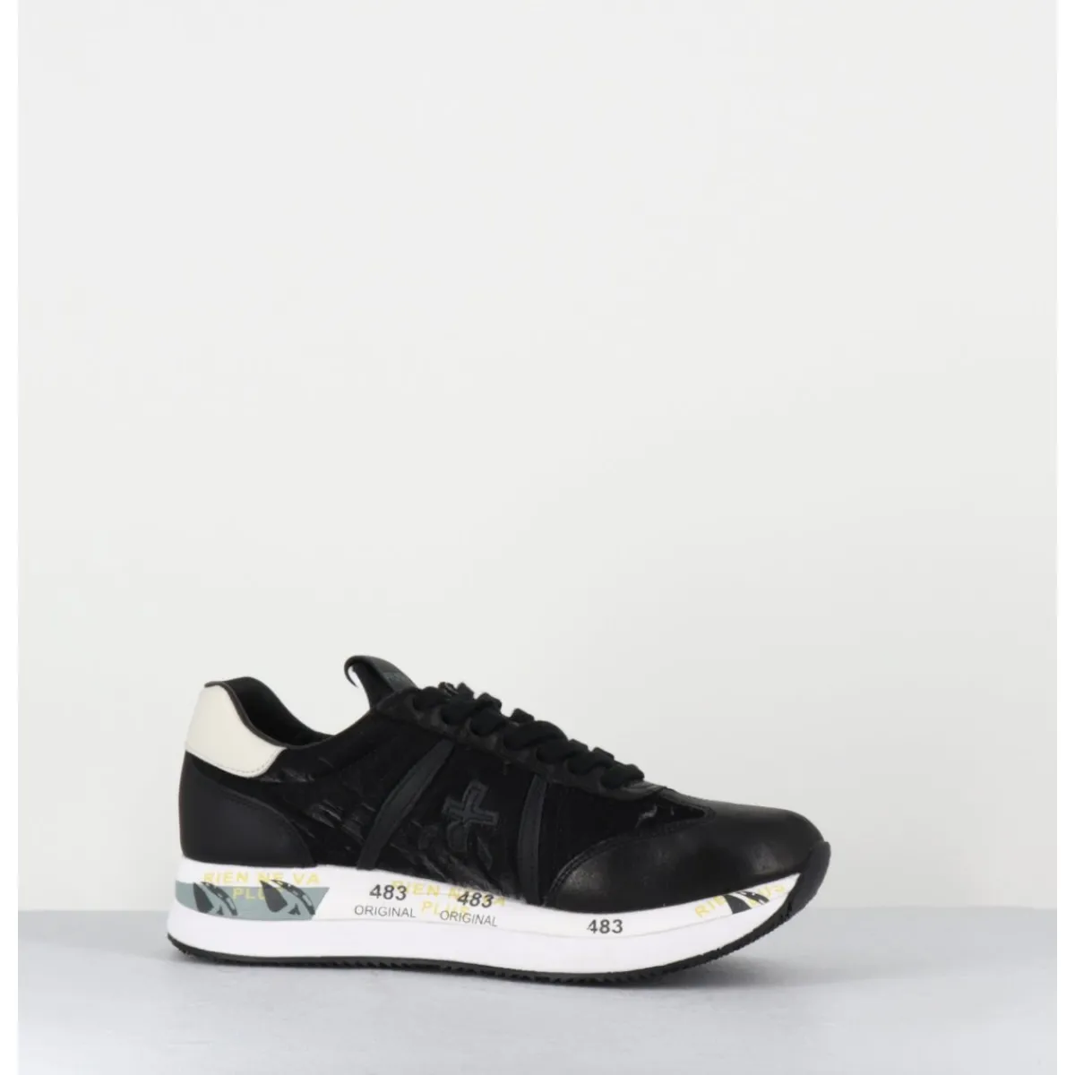 PREMIATA Sneakers double semelle en cuir & toile s - CONNY 4821 NOIR