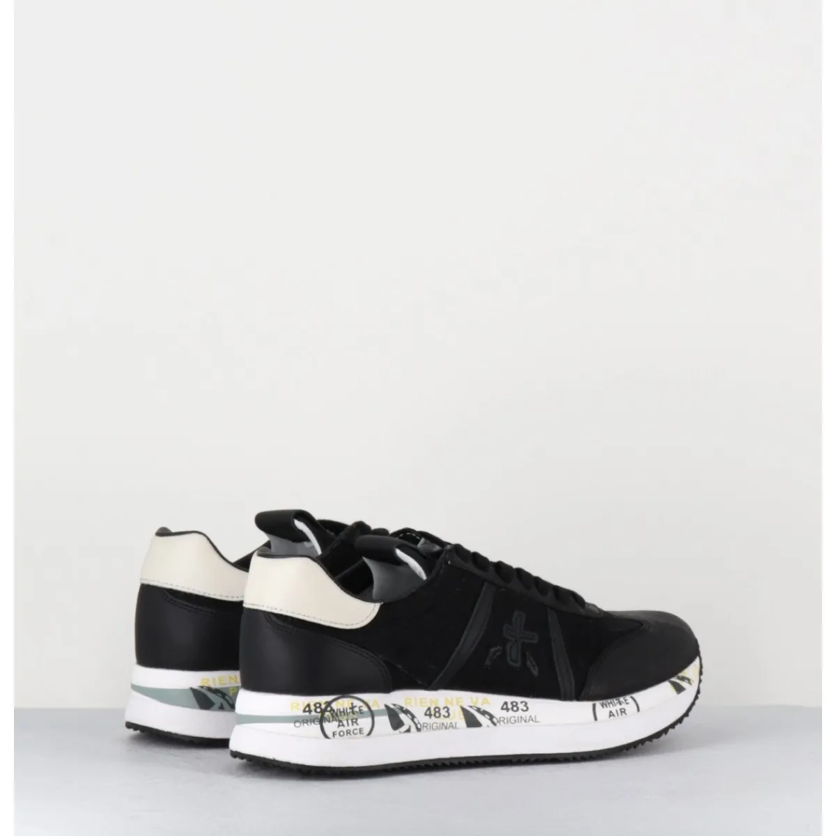 PREMIATA Sneakers double semelle en cuir & toile s - CONNY 4821 NOIR