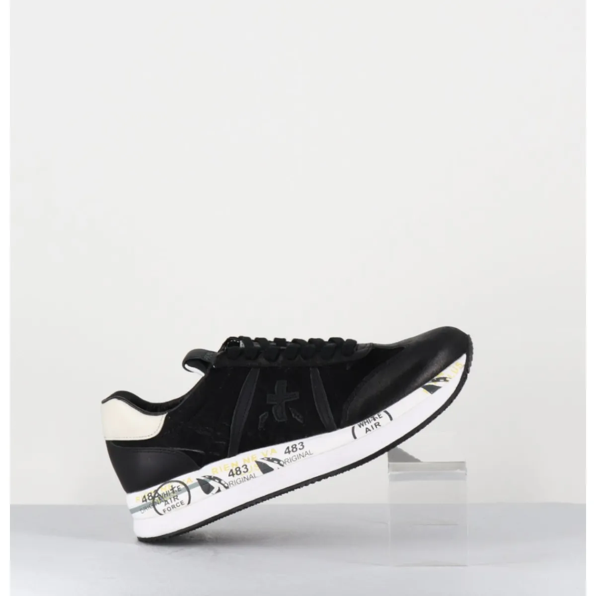 PREMIATA Sneakers double semelle en cuir & toile s - CONNY 4821 NOIR