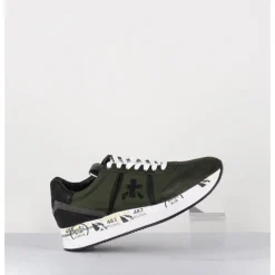 Discount PREMIATA Sneakers double semelle toile khaki - CONNY 6495