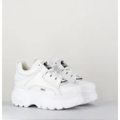 Hot BUFFALO LONDON Sneakers en cuir lisse à plateforme Buffalo Original - 1339 WHITE BLANC