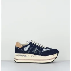 Online PREMIATA Sneakers en jean semelle compensé - BETH 6714 JEANS