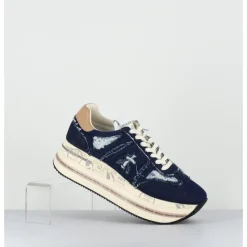 Online PREMIATA Sneakers en jean semelle compensé - BETH 6714 JEANS