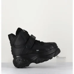 Clearance BUFFALO LONDON Sneakers hautes à plateforme Buffalo Original cuir - 1348 NOIR