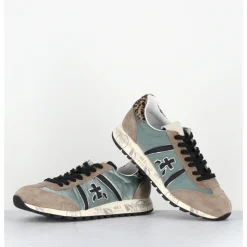 Best PREMIATA Sneakers légères daim taupe toile e détail leopard - LUCYD 7019 VERT