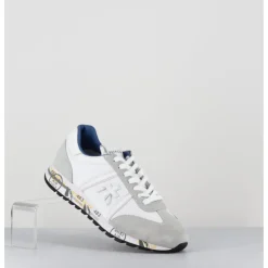 New PREMIATA Sneakers légères toile he & daim gris - LUCYD24 206E BLANC