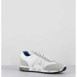 New PREMIATA Sneakers légères toile he & daim gris - LUCYD24 206E BLANC