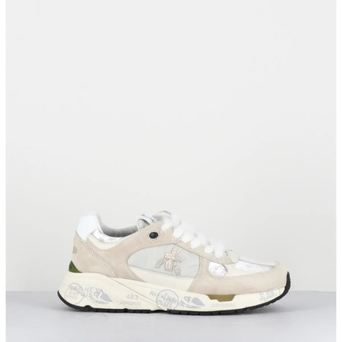 Online PREMIATA Sneakers 90s daim et toile gris blanc - MASED 7005 BEIGE