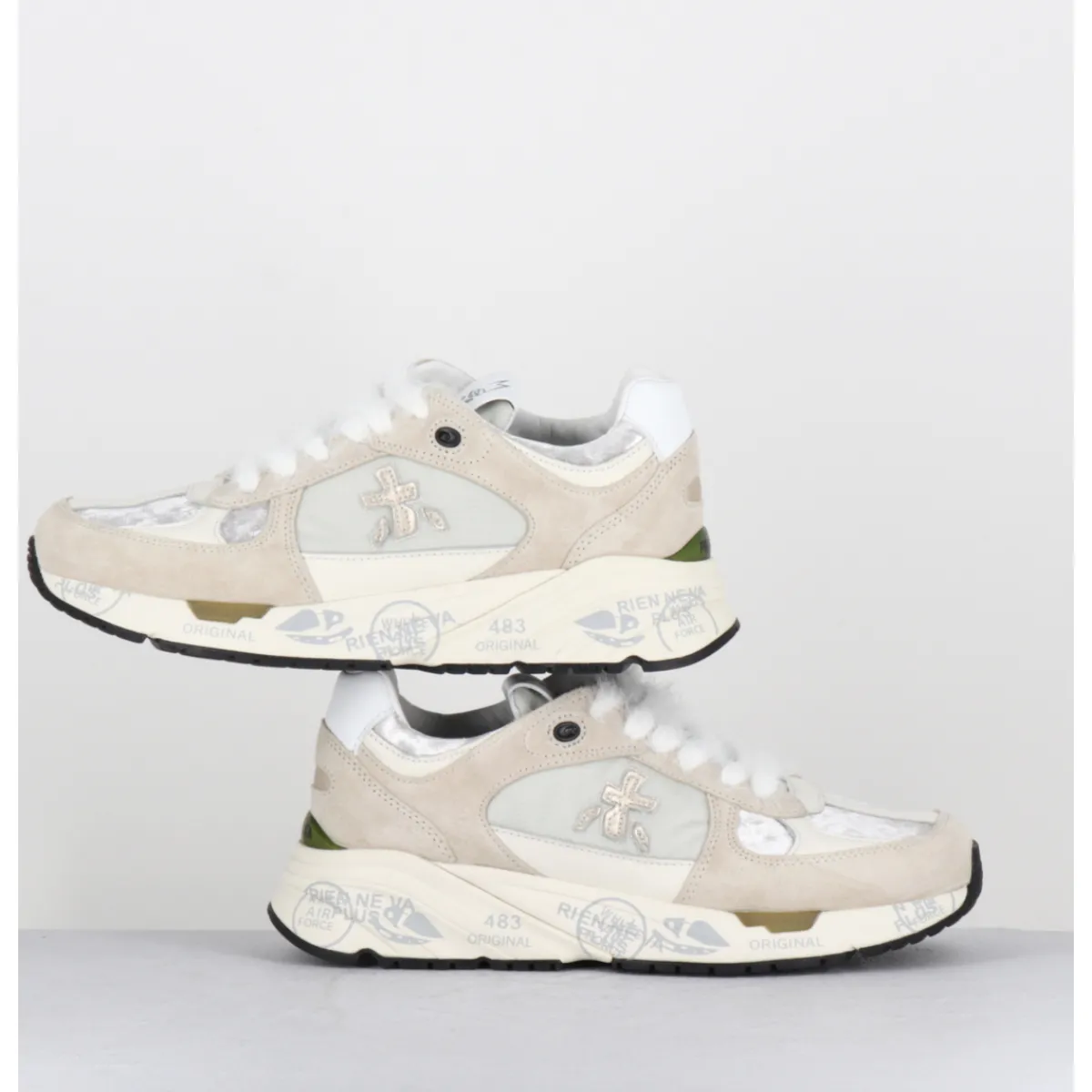 Online PREMIATA Sneakers 90s daim et toile gris blanc - MASED 7005 BEIGE