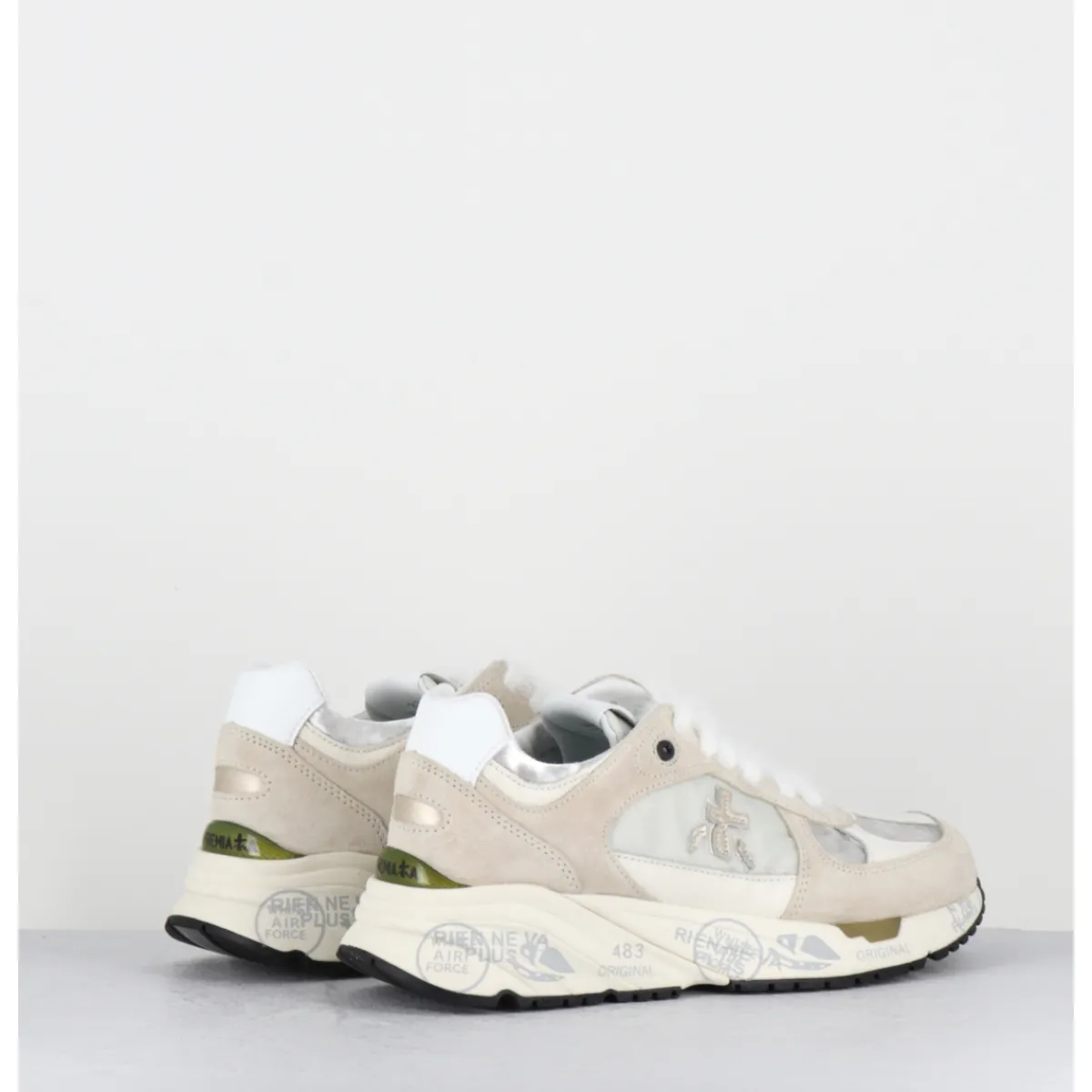 Online PREMIATA Sneakers 90s daim et toile gris blanc - MASED 7005 BEIGE