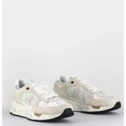 Online PREMIATA Sneakers 90s daim et toile gris blanc - MASED 7005 BEIGE