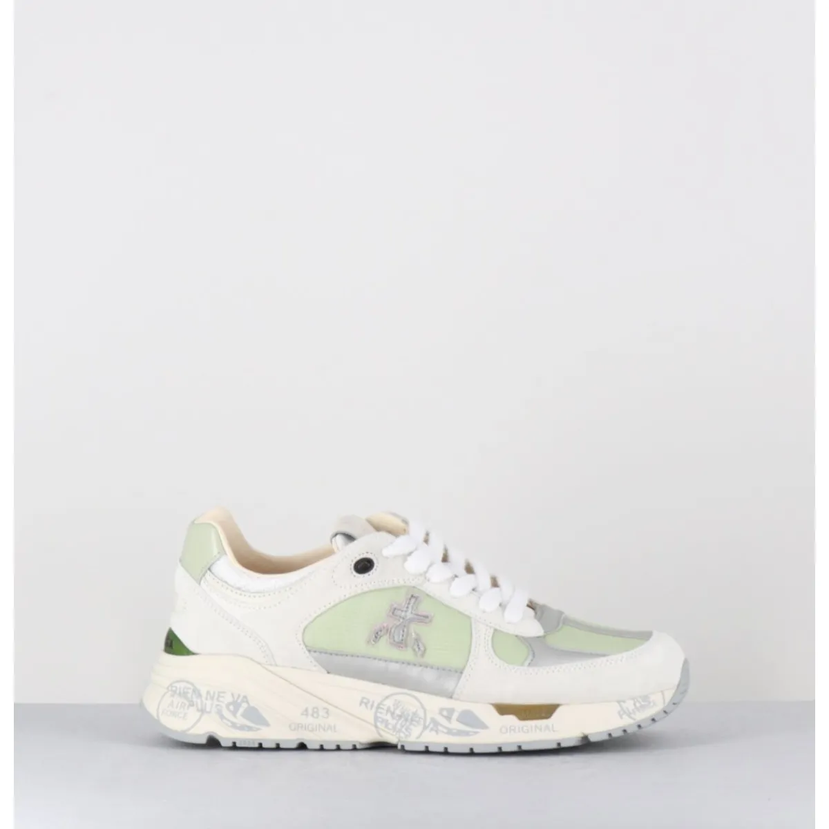 PREMIATA Sneakers 90s en cuir & toile e semelle épaisse -MASED 6674 VERT