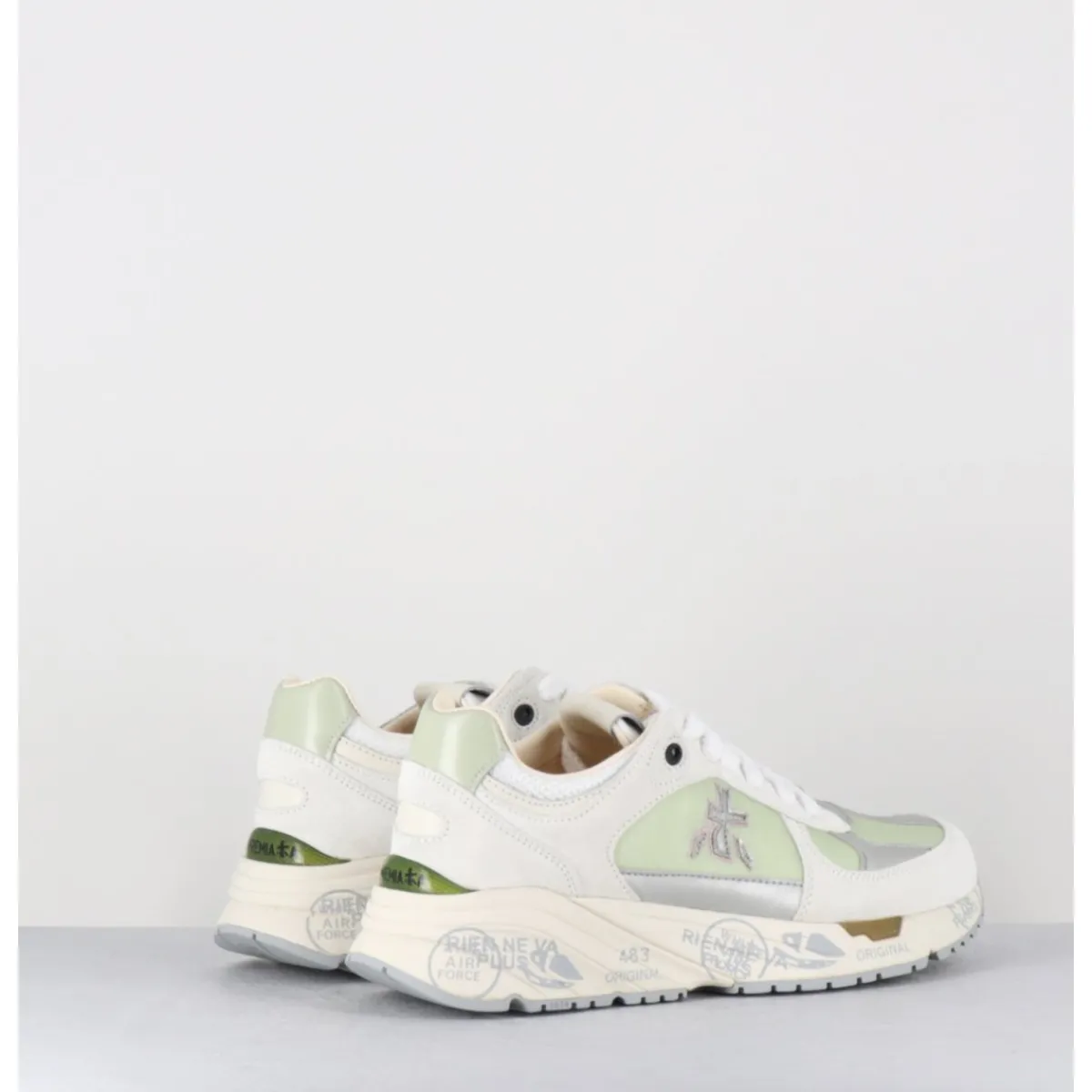 PREMIATA Sneakers 90s en cuir & toile e semelle épaisse -MASED 6674 VERT