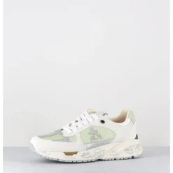 PREMIATA Sneakers 90s en cuir & toile e semelle épaisse -MASED 6674 VERT