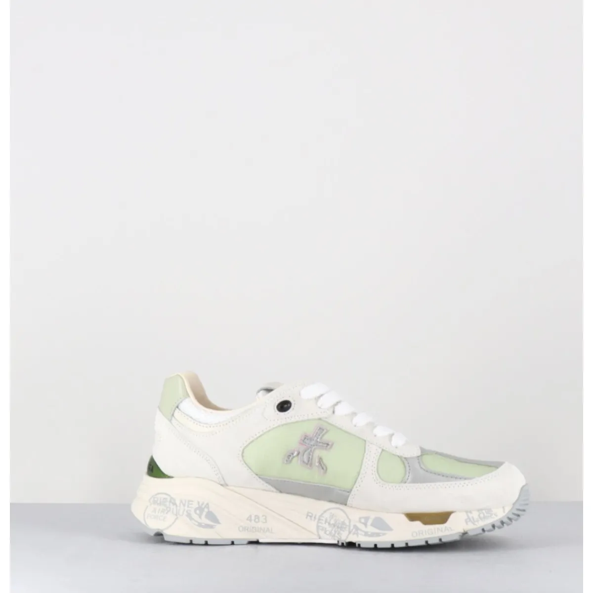 PREMIATA Sneakers 90s en cuir & toile e semelle épaisse -MASED 6674 VERT