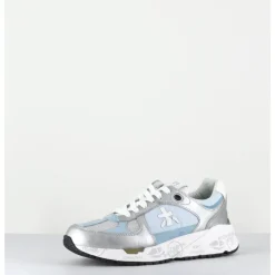Discount PREMIATA Sneakers 90s en toile & cuir et argent - MASED 6679 BLEU