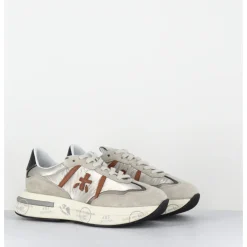 Best PREMIATA Sneakers ultra légère cuir & toile beige - CASSIE 6470 GRIS