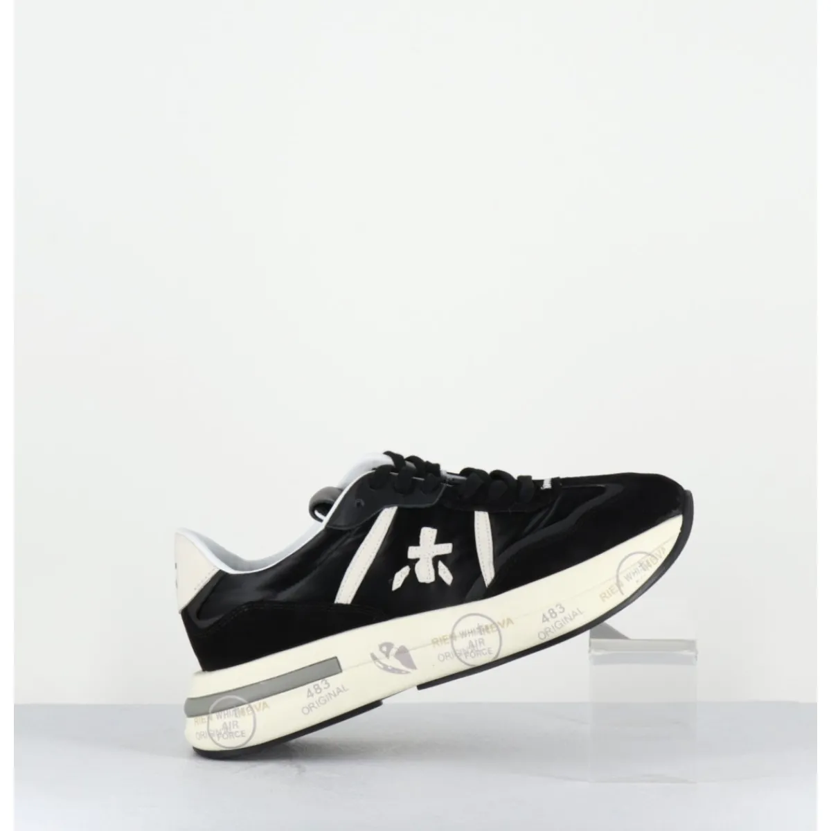 New PREMIATA Sneakers ultra légère cuir & toile nylon - CASSIE 6471 NOIR