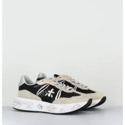 Hot PREMIATA Sneakers ultra légère cuir & toile nylon sequins- CASSIE 6720 NOIR