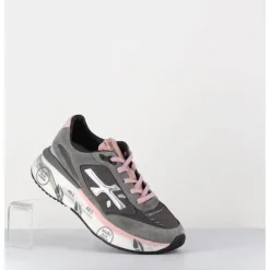 Outlet PREMIATA Sneakers ultra light daim & toile / rose - MOERUND 6441 GRIS