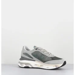 Hot PREMIATA Sneakers ultra light daim & toile khaki - MOERUND 6992 GRIS