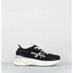 New PREMIATA Sneakers ultra light toile & cuir argent - MOERUND 6733 NOIR