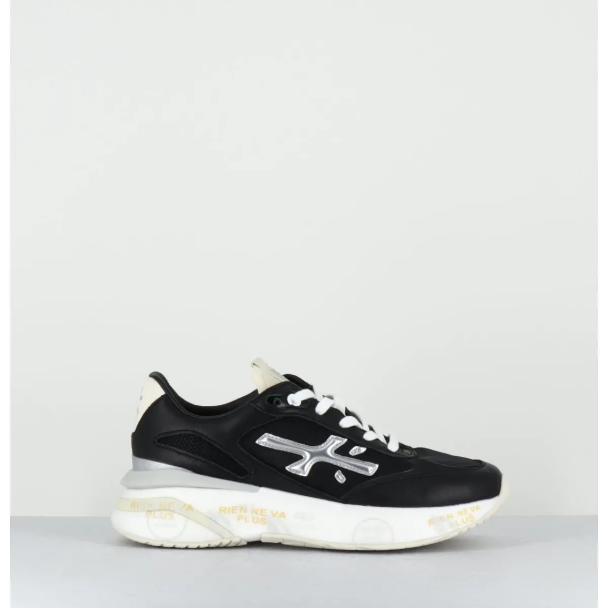 New PREMIATA Sneakers ultra light toile & cuir argent - MOERUND 6733 NOIR