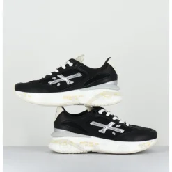 New PREMIATA Sneakers ultra light toile & cuir argent - MOERUND 6733 NOIR