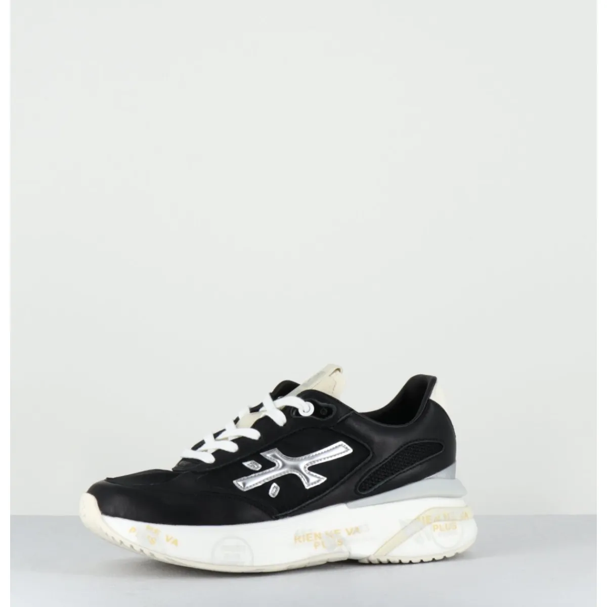 New PREMIATA Sneakers ultra light toile & cuir argent - MOERUND 6733 NOIR