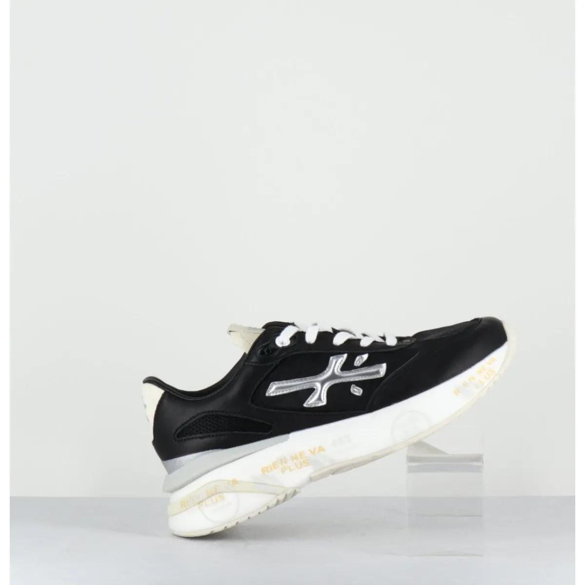 New PREMIATA Sneakers ultra light toile & cuir argent - MOERUND 6733 NOIR