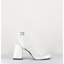 Best GARRICE LAB Sandales à plateforme multi-brides vernis - SUN VERNICE BIANCO BLANC